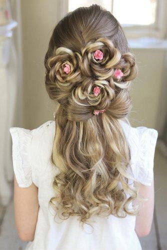 33 Cute Flower Girl Hairstyles 2020 Update Wedding Forward