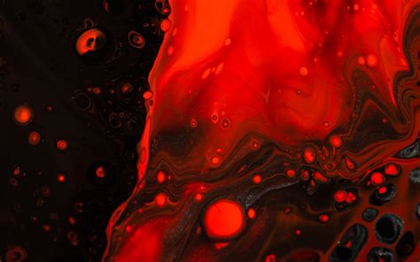 Download Wallpaper 2560x1600 Paint Stains Spots Red Abstraction