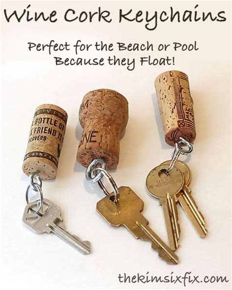 Wine Cork Keychains For The Pool Or Beach Pools