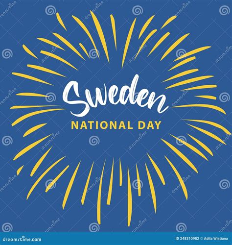 June 6 National Daysweden Independence Day Stock Vector