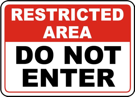 Restricted Area Do Not Enter Sign F7526 By SafetySign Com
