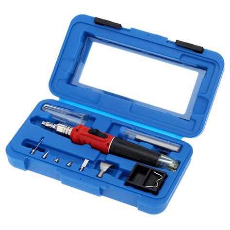 10 in 1 professional butane gas soldering iron set 26ml welding kit torch welding equipment hs