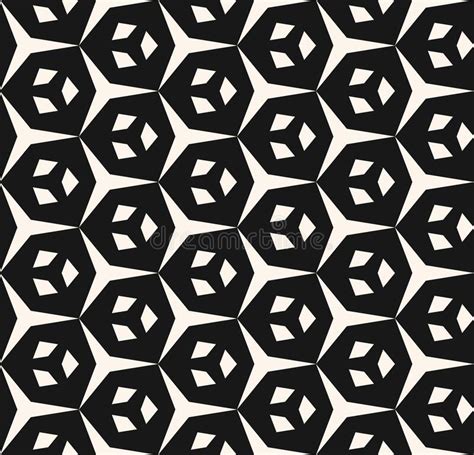 Vector Black And White Geometric Seamless Pattern With Diamond Shapes