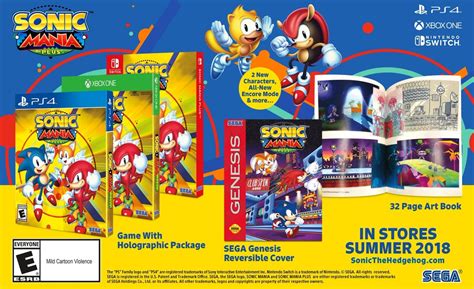 Sonic Mania Plus For Ps4 Xbox One Switch Adds New Characters