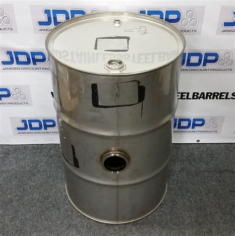 55 Gallon Used Stainless Steel Barrel 4 Fitting Middle Side Fitting
