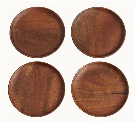 Chateau Handcrafted Acacia Wood Coasters Set Of 4 In 2022 Acacia