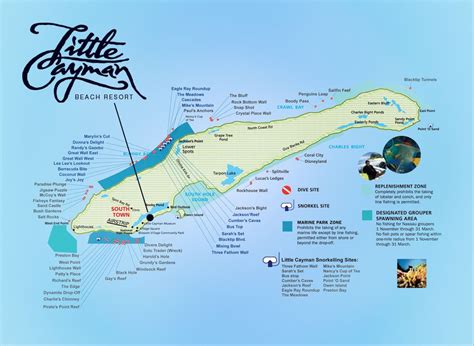 Little Cayman Dive Site Map Viajes