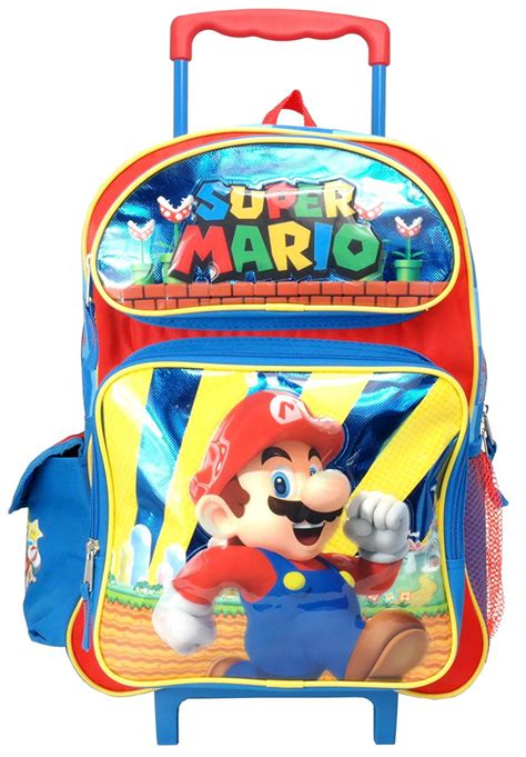 Disney Super Mario 16 Large Rolling Backpack
