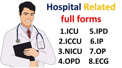 Hospital Related Full Forms Of Opd Ipd Ip Op Icu Iccu Nicu Dna