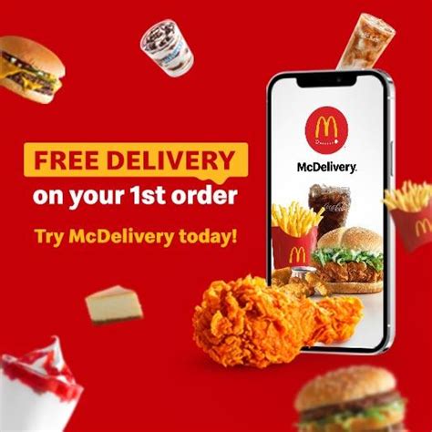 A great reason to order. Mcdonald's Free Delivery on your 1st Order