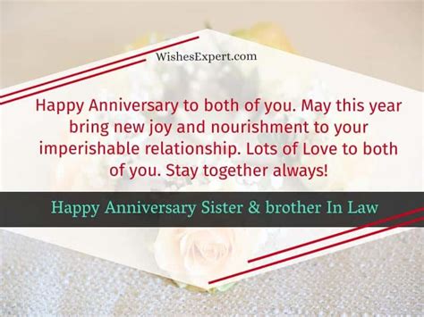 Top 35 Anniversary Wishes For Sister And Brother In Law