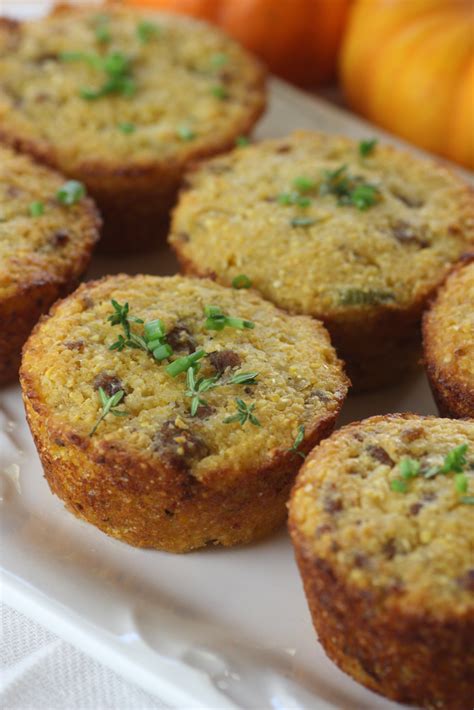 Sausage Stuffing Cornbread Muffin Recipe 51 The Catch My Party Blog