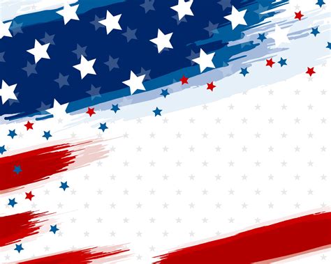 Usa Or American Flag Paintbrush Banner On White Background Vector