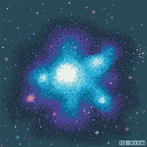 8bit Galaxies Cornflower Nebula Follow For More Galaxy Inspired Pixel