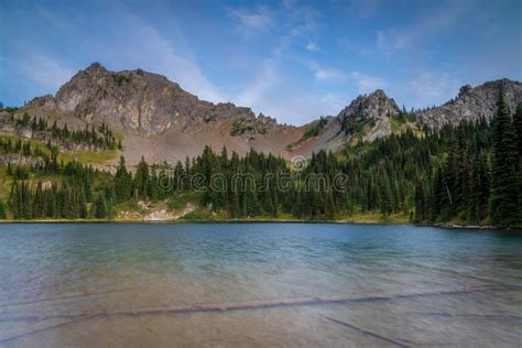 Upper Crystal Lake In Cascades Stock Photo Image Of Mountains