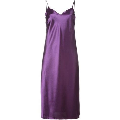 Elegant Purple Satin Slip Dress By Marques Almeida