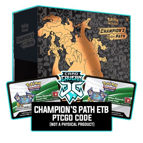 Champions Path Etb Charizard Vmax Sleeves And Deck Box Ptcgo Code