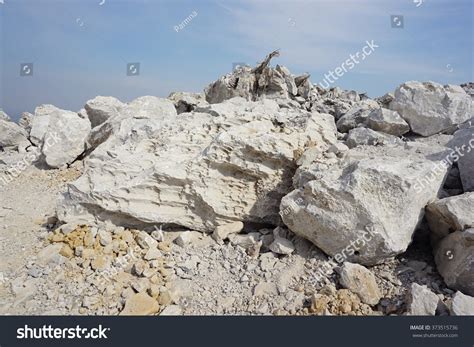 Limestone Mining Open Pit Mine Cambodia Stock Photo 373515736