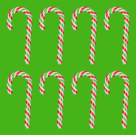High Detailed Red And Green Candy Cane Vector Illustration 415213