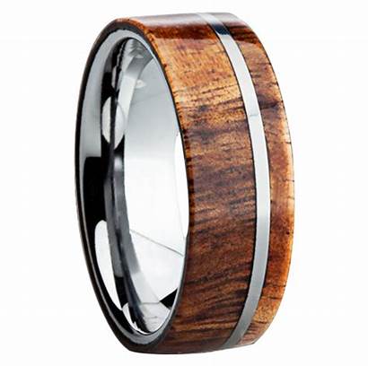 Bands Wood Rings Mens Ring Koa Inlay