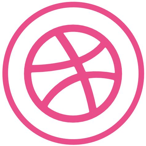 Dribbble Icon In Social Icons Circular Color