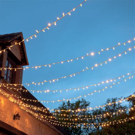 100 Warm White Led Connectable Fairy Lights Clear Cable Outdoor Fairy