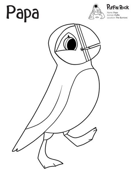You can download free printable puffin rock coloring pages at coloringonly.com. Papa from Puffin Rock Coloring Page - Free Printable ...