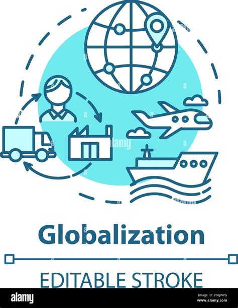 Icono De Concepto De Globalización Economía Internacional