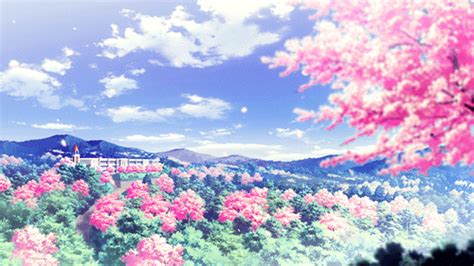 Anime Nature Anime Nature Art Animated  Breeze Petals Anime