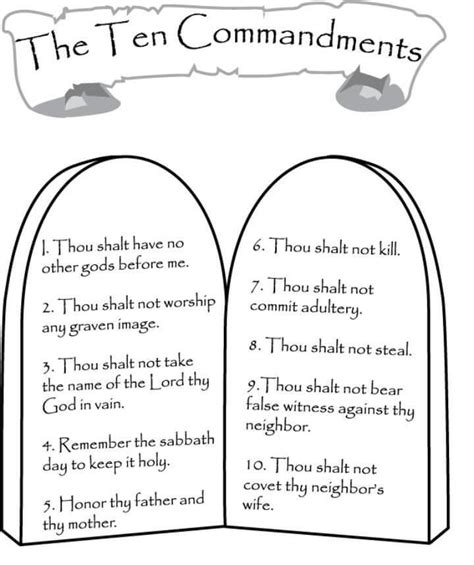 The Ten Commandments Coloring Page Free Printable Coloring Pages For Kids
