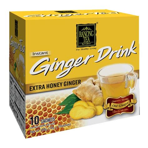 Ranong Tea Instant Ginger Drink 10g X 10 Sachets