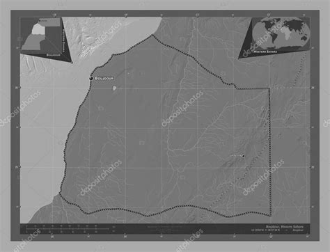 Boujdour Provincia Del Sáhara Occidental Mapa De Elevación De Bilevel