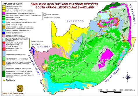 South African Council For Geoscience Simplified Geological Map Of South