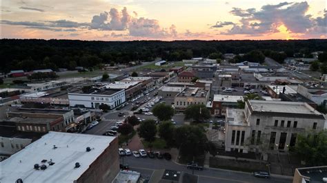 Downtown Jasper Alabama Sunset Aerial Drone Footage Video 4k Youtube