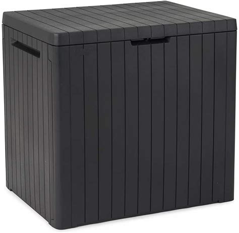 Keter City Weatherproof Outdoor Storage Box In Dark Grey Free Delivery