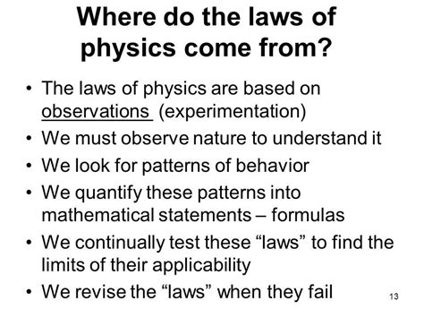 where do the laws of physics come from physics understanding visual dictionary