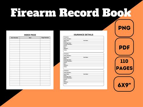 Firearm Record Book Graphic By Imran178358 · Creative Fabrica