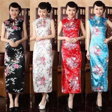 qipao wholesale gorgeous silk chinese vintage women cheongsams high slit retro slim sexy
