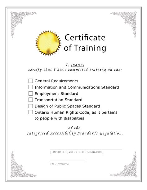 Certificate Template Free Printable Doctemplates