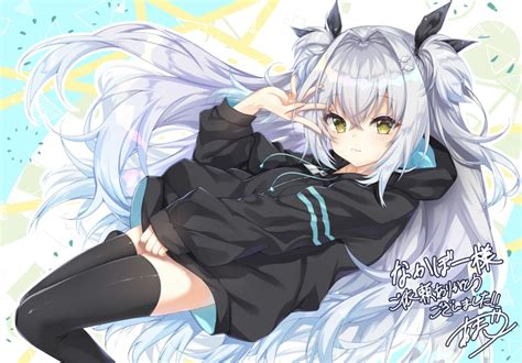 Amatsuji Original Silver Hair Absurdres Commentary Request Commission Highres Skeb