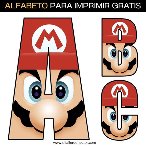 Printable Super Mario Alphabet El Taller De Hector