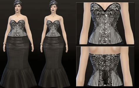 Drusilla Gothic Corset Dress At Lunararc Sims 4 Updates