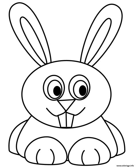 Coloriage lapin kawaii se repose  JeColorie.com