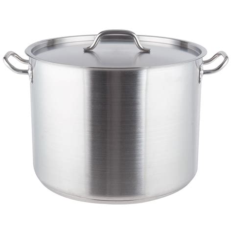 Vigor 40 Qt Heavy Duty Stainless Steel Aluminum Clad Stock Pot With Cover