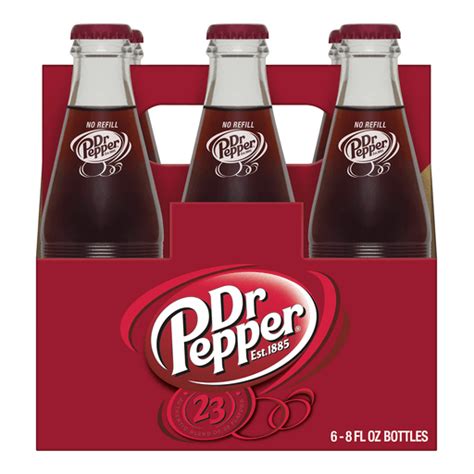 Dr Pepper 8 Fl Oz Glass Bottles 6 Pack Ginger Ale Quality Foods