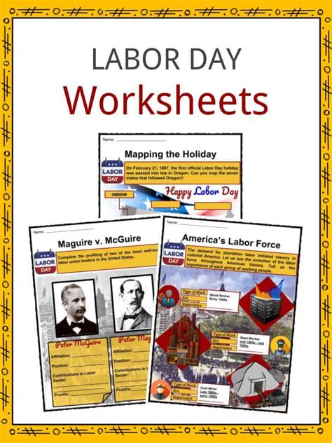 Free Labor Day Worksheet