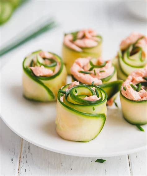 Smoked Salmon Appetizer With Cucumber Cucumber Salmon Rolls Cooking Lsl