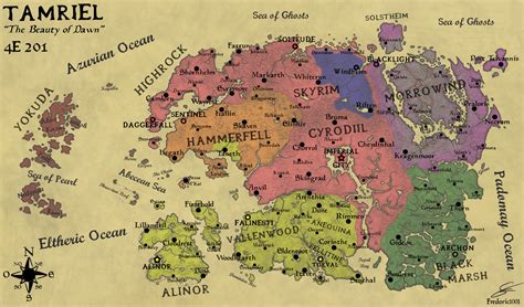 Geopolitical Map Of Tamriel In 4e201 English By Fredoric1001 On