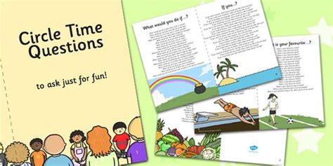 100 Circle Time Questions To Ask Just For Fun Booklet Circle Time