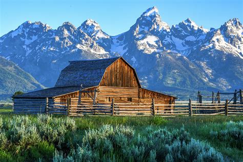 Barn And Grand Tetons Jackson Hole Wy Photograph By Libby Lord Fine